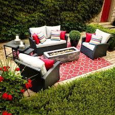 Shop Allen Roth Piedmont 4 Piece Patio Conversation Set At Lowe 39 S Canada Find O Outdoor Patio Decor Outdoor Patio Furniture Sets Conversation Set Patio