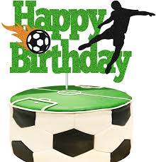 Check spelling or type a new query. Buy Yoymarr Soccer Cake Topper Happy Birthday Sign Football Player Cake Decorations For Sport Theme Man Boy Girl Birthday Party Supplies Double Sided Green Sparkle Decor Online In Turkey B087bldtbd