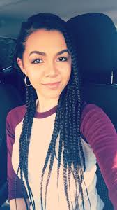 Mixed Black And Blue Box Braids Large Box Braids Long Brown Braids Perfect For Summer Olive Skin Mixed Race Black Woman Hooded Eye Makeup N Large Box Braids Hooded Eye Makeup Eye Makeup