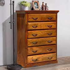 How to choose a good wooden dresser with 6 scroll down to see the 6 drawer wood dresser brands that will surely liven up your space as you declutter this tall 6 chest drawer looks unconventional due to its cherry wood and pine construction. Shaker Solid Mango Wood 6 Drawer Tower Dresser