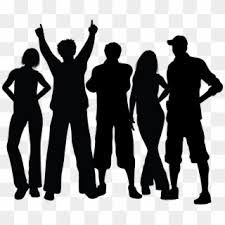 There are men, women and teens. Group Black Silhouette Dancing People Silhouette Png Clipart 908307 Pikpng