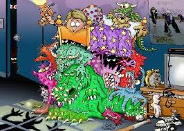 monsters under the bed cartoon illustration by joe schmidt cartoon illustration funny art monster under the bed