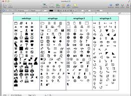 Webdings 2 Chart 10 Wingdings Chart Templates