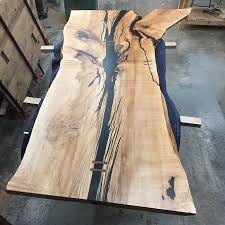 Organic Modern Maple Dining Table Na Coille Studio Beautifully Handcrafted Furniture Using Reclai Hand Crafted Furniture Resin Furniture Maple Dining Table