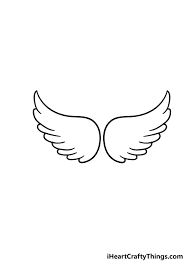 An easy tutorial on how to make angel wings out of four wire hangers and panty hose for halloween costumes. Angel Wings Drawing How To Draw Angel Wings Step By Step