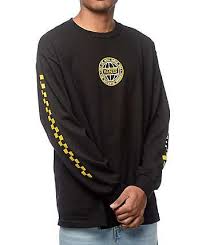 Black And Yellow T Shirt Mens Vans Classic Era Black Yellow Long Sleeve T Shirt Vans T Shirt Long Sleeve Black Tee Long Sleeve Tshirt Men