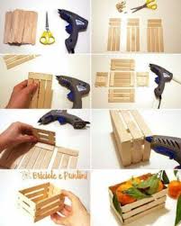 Comment Fabriquer Son Mini Panier En Bois Le Petit Koliddon Vous Propose Une Nouvelle Solution De Range Pou Wooden Box Diy Craft Stick Crafts Popsicle Crafts