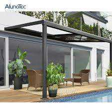 Optional side and front glazing, which. Outdoor Polycarbonate Sliding Patio Cover Gazebo With Retractable Roof Buy Sliding Roof Outdoor Retractable Roof Terrace Covers Product On Aluminum Pergola Alunotec
