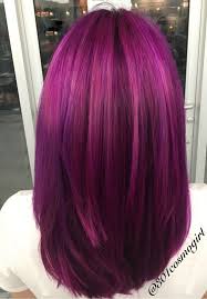 Hair Color By 301cosmogirl Beautiful Multidimensional Magenta And Purple Hair In 2020 Magenta Hair Violet Hair Colors Hair Styles