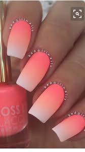 Nail art coral coral gel nails orange nails cute acrylic nails matte nails diy nails glitter nails bright coral nails coral nails with design. Notitle Ombre Acrylic Nails Fake Nails Summer Acrylic Nails