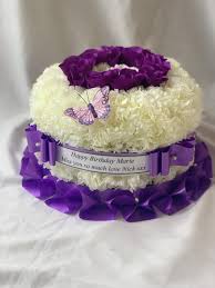 Find the perfect purple birthday stock photos and editorial news pictures from getty images. Birthday Cake Memorial Flowers Silky Bouquets Ltd