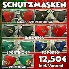 A seleção portuguesa fez história, dia 10 de julho de 2016 vai ficar na história. Schutzmasken Portugal Selecao Portuguesa Benfica Sporting Porto Eur 12 50 Picclick De