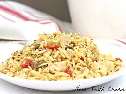 Greek chicken orzo power bowls are perfect for lunch or dinner. One Pot Creamy Chicken Orzo New South Charm