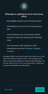 Check spelling or type a new query. Whatsapp Delays Take It Or Leave It Privacy Terms Update Until May Zdnet