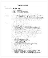 Cv templates can also be a convenient place to store and update your professional history as your career progresses. Free 8 Sample Artist Resume Templates In Ms Word Pdf