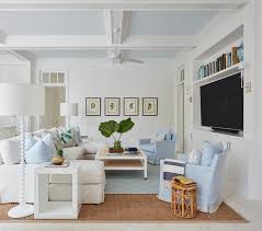 Sectional coffee table buying guide. White Sectional With Gold Raffia Coffee Table Cottage Living Room