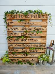 Hand Painted Rustic Personalised Order Of The Day Etsy Order Of The Day Wedding Pallet Wedding Wood Pallet Signs
