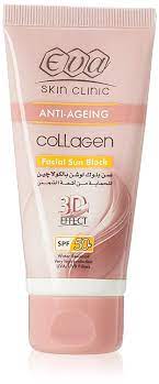Eva Skin Clinic Collagen Sun Block SPF50+ 50 ml, Pack of 1: Buy Online at  Best Price in UAE - Amazon.ae