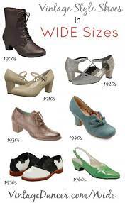 Vintage inspired shoes in many shapes and sizes. Buy Wide Shoes In 1920s 1930s 1940s 1950s Styles Vintage Style Shoes Retro Shoes Wide Shoes