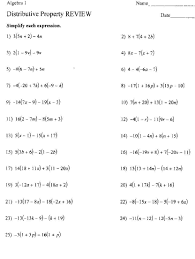 Distributive Property Answer Key Distributive Property Worksheets For Beginners Combining Like Terms Distributive Property Math Properties
