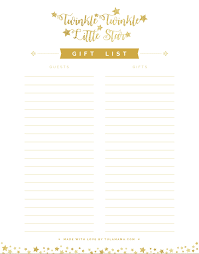Printable baby shower cards by canva. Free Printable Gift Tracker For Any Occasion Tulamama