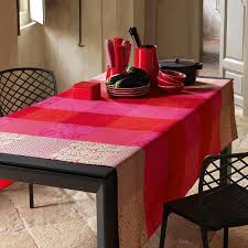 Nappe Enduite Fleurs De Kyoto Cerise Kyoto Jacquard Et Linge De Table
