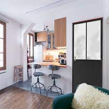 fausse verriere d atelier en bois trompe l oeil de porte representant une verriere d atelier en trompe l oeil sticker porte de chambre decoration maison deco