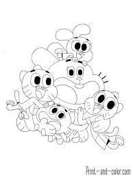Amazing World Of Gumball Printable Coloring Pages Adesivos Sticker Incrivel Mundo De Gumball Desenhos Para Colorir