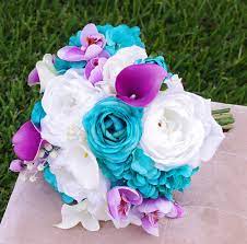 Maybe you would like to learn more about one of these? Silk Wedding Bouquet Teal Bouquet Real Touch Bouquet Silk Etsy Turquoise Wedding Flowers Silk Wedding Bouquets Silk Flowers Wedding