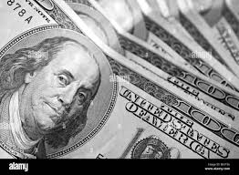 Cash dollar bills Black and White Stock Photos & Images