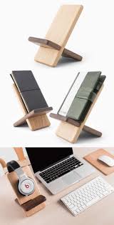 Portable Wooden Tablet Stand Mobile Phone Holder Headphone Hanger Wood Phone Holder Wooden Phone Holder Diy Phone Holder
