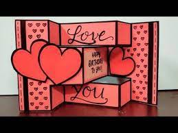Diy valentine cards handmade easy for boyfriend/love card making/handmade gift ideas for valentine's day.how to make love greeting cards for valentine's day?. Handmade Card For Birthday Diy Card Idea For Birthday Trifold Card Tutorial Youtube Diy Cards For Boyfriend Simple Birthday Cards Birthday Cards Diy