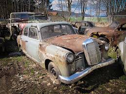 Abandoned Mercedes Benz Ponton 1950s Mercedes Mercedes Benz Abandoned Cars