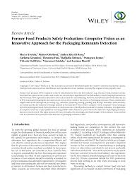 Pdf Former Food Products Safety Evaluation Computer Vision