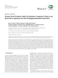 pdf former food products safety evaluation computer vision