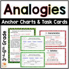 Word Analogies Task Cards Worksheets Teachers Pay Teachers