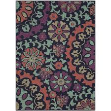 Area rug, outdoor, easy cleaning, for high traffic, kitchen, living room, backyard, non shedding 4.6 out of 5 stars 19 $31.78 $ 31. Allen Roth Outdoor Collection 8 X 10 Navy Indoor Outdoor Medallion Tropical Area Rug In The Rugs Department At Lowes Com