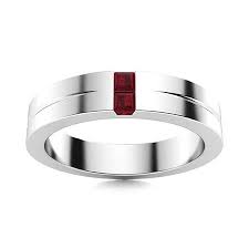 Some men want to infuse their wedding ring with their personal style for a more contemporary or detailed look. Ruby Men S Wedding Bands Ruby Men S Rings Men S Rings Diamondere