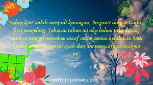 Tuhan menganugerahkan seluruh cinta kasih pada dirimu, ibu. Ucapan Lebaran Untuk Permohonan Maaf Kepada Orang Tua Topdewe Com