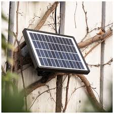 Panneau solaire avec angles ajustable. Projecteur Led Solaire Detecteur Panneau Deporte Intensite 850 Lum