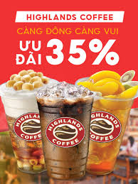 Highlands Coffee khuyến mãi đến 35% cho ĐH từ 70k