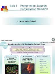 Pemerhatian ke atas alam sekitar tidak termasuk sebagai kaedah saintifik. Pengenalan Kepada Penyiasatan Saintifik Lessons Blendspace