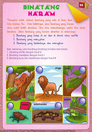 Lembar untuk belajar mewarnai untuk anak tema hewan hewan via. Buku Pintar Aktivitas Anak Shaleh Binatang Haram 54 Ebook Anak