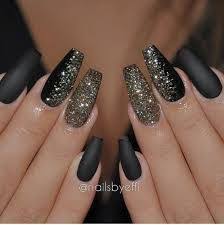 Black And Silver Glitter Acrylic Nails Image Result For Silver And Pink Glitter Acrylic Nails Gorgeous Nails Prom Nails New Years Eve Nails