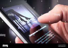 Man watching erotic video or looking at sexy photo with phone. Sex shop or online  porn website. Person reading news article about sexual topic Stock Photo -  Alamy