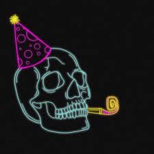 With all the candles on your birthday cake, there won't be any left for the jack o' lanterns! Skull Birthday Gifs Tenor