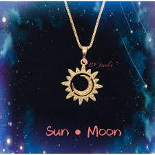 The sun is often recognized as a symbol of rebirth, strength, and power. By 18k Rose Gold Plated Sun Moon Pendant Necklace Rn186 Rn380 Shopee Philippines