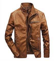 New Wulful Men S Stand Collar Leather Jacket Motorcycle Lightweight Faux Leather Outwear Mens Fash Leather Jacket Men Jackets Men Fashion Collar Leather Jacket