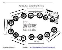 Classroom Freebies Too Rainbow Train And Ordinal Numbers Printable Ordinal Numbers Math For Kids Math Learning Center