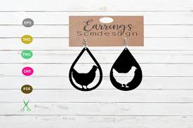 Check out our chicken svg selection for the very best in unique or custom, handmade pieces from our digital shops. Earrings Svg Farm Svg Chicken Svg Earrings Svg For Cricut 269336 Svgs Design Bundles